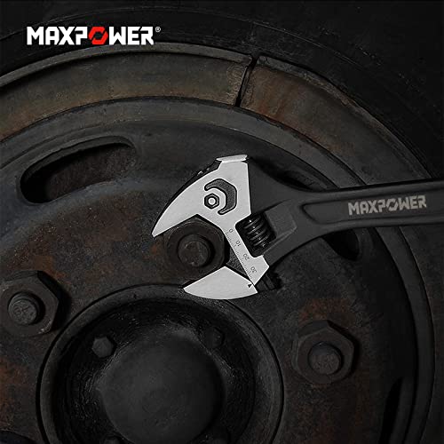 MAXPOWER 300mm Rollgabelschlüssel 3-In-1 Multifunktion Rollgabelschlüssel 36mm Maximale Öffnung Adjustable Wrench