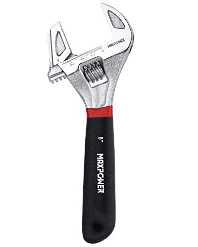 MAXPOWER Multifunktion Rollgabelschlüssel 200mm Schraubenschlüssel Verstellbar Rohrzange Adjustable Wrench Maximale Öffnung 40mm