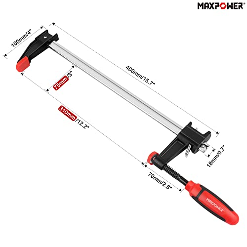 MAXPOWER 2 Stücke Schraubzwingen Set 300 mmx75mm Maximale Spannkraft 225kg