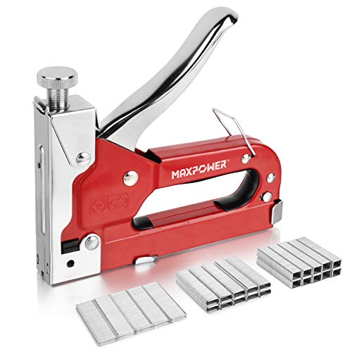 MAXPOWER 3 in1 tackerpistole mit 3000 Stück Heftklammern D/U/T Heftklammern Handtacker set tackerpistole für möbel handtacker für holz