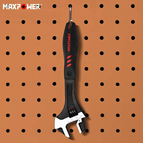 MAXPOWER verstellbarer Schraubenschlüssel 250mm Einmaulschlüssel 30mm breiter Backen verstellbarer Schraubenschlüssel 10 Zoll Rollgabelschlüssel