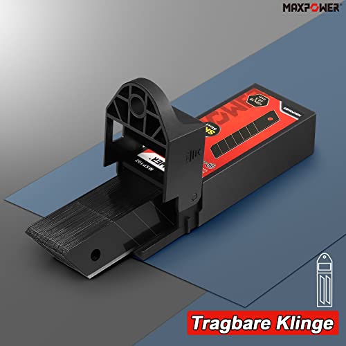MAXPOWER 50 Stück Cuttermesser klingen 18 mm Abbrechklingen Scharfe Teppichmesser klingen Tragbar Professionelle Ersatzklingen Cuttermesser