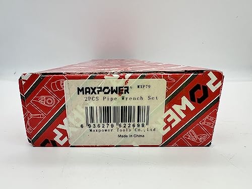 MAXPOWER 2 Stücke Rohrzangen Set 250mm/350mm rohrzange profi Wasserpumpenzange Rohrreparaturwerkzeuge