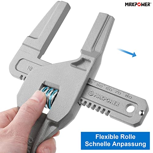 MAXPOWER 250mm Rollgabelschlüssel groß 15-95mm Schraubenschlüssel Verstellbar Rohrzange Aluminium Adjustable Wrench