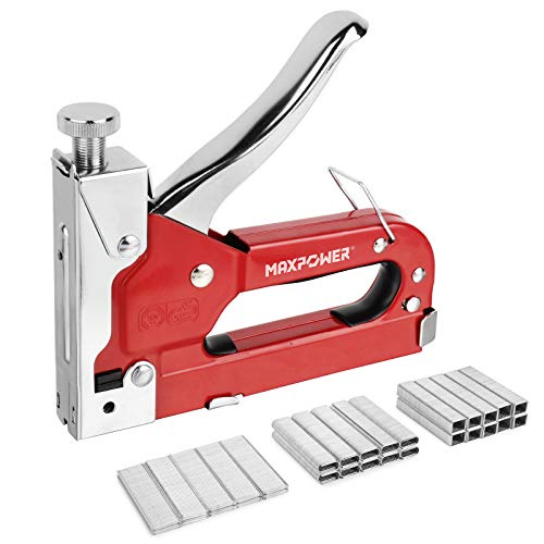 MAXPOWER 3 in1 tackerpistole mit 3000 Stück Heftklammern D/U/T Heftklammern Handtacker set tackerpistole für möbel handtacker für holz