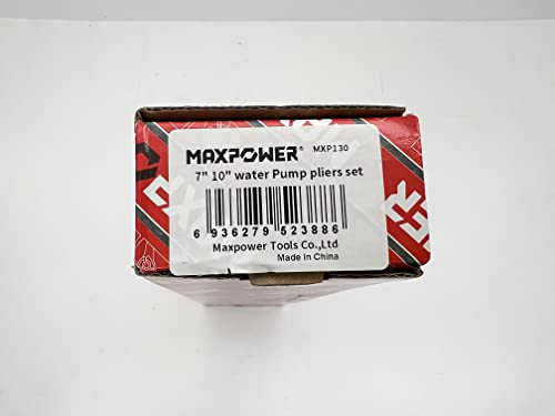 MAXPOWER 2 Stücke Wasserpumpenzange Set 190mm/250mm Rohrzange Set Profi Praktisch große Öffnungskapazität Pumpenzange Set