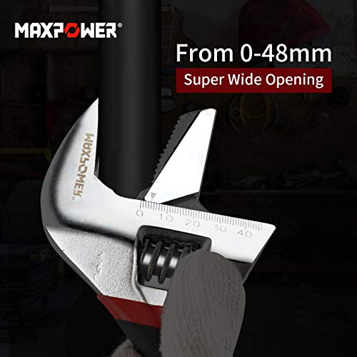 MAXPOWER 2 Stücke Verstellbarer Schraubenschlüssel Set 150 mm/200 mm Schraubenschlüssel Verstellbar Rohrzange Maximale Öffnung 35 m/48 mm Adjustable Wrench Set