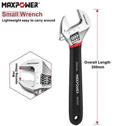 MAXPOWER 200mm Verstellbarer Schraubenschlüssel Maximale Öffnung 24mm Rollgabelschlüssel Gute Qualität Adjustable Wrench