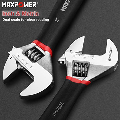 MAXPOWER 200mm Verstellbarer Schraubenschlüssel Maximale Öffnung 24mm Rollgabelschlüssel Gute Qualität Adjustable Wrench