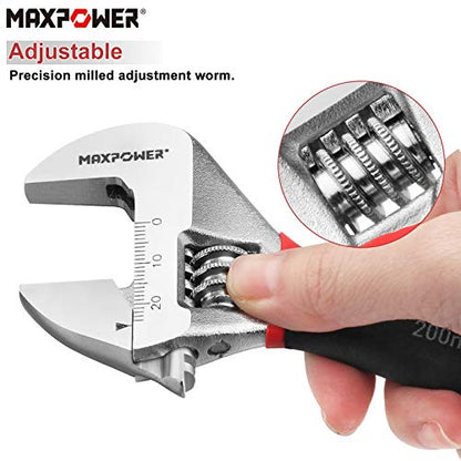 MAXPOWER 200mm Verstellbarer Schraubenschlüssel Maximale Öffnung 24mm Rollgabelschlüssel Gute Qualität Adjustable Wrench