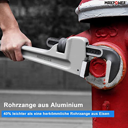 MAXPOWER 750mm Rohrzange Groß Rohrzange Profi Rohrzange aus Aluminium Rohrreparaturwerkzeuge