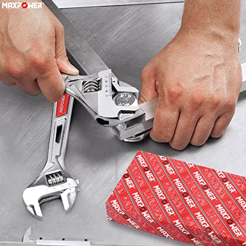 MAXPOWER 2 Stücke Verstellbarer Schraubenschlüssel Set 150mm/250mm Maulschlüssel Verstellbar Maximale Öffnung 15mm/30mm Adjustable Wrench Set