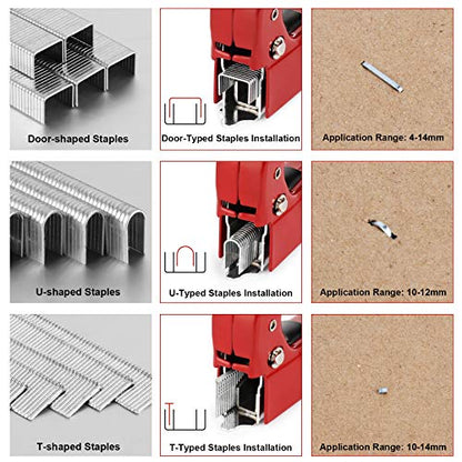MAXPOWER 3 in1 tackerpistole mit 3000 Stück Heftklammern D/U/T Heftklammern Handtacker set tackerpistole für möbel handtacker für holz