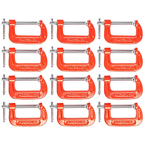 MAXPOWER 12pcs C-Schraubzwingen-Set 50mm C Zwingen Holzbearbeitung Does not rust C clamps für den Modellbau