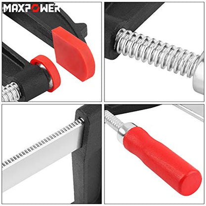 MAXPOWER 4 Stück schraubzwingen set 200 mm x 60 mm + 300mm x 80mm F Klemmen für die Holzbearbeitung, nicht lose schraubzwinge set